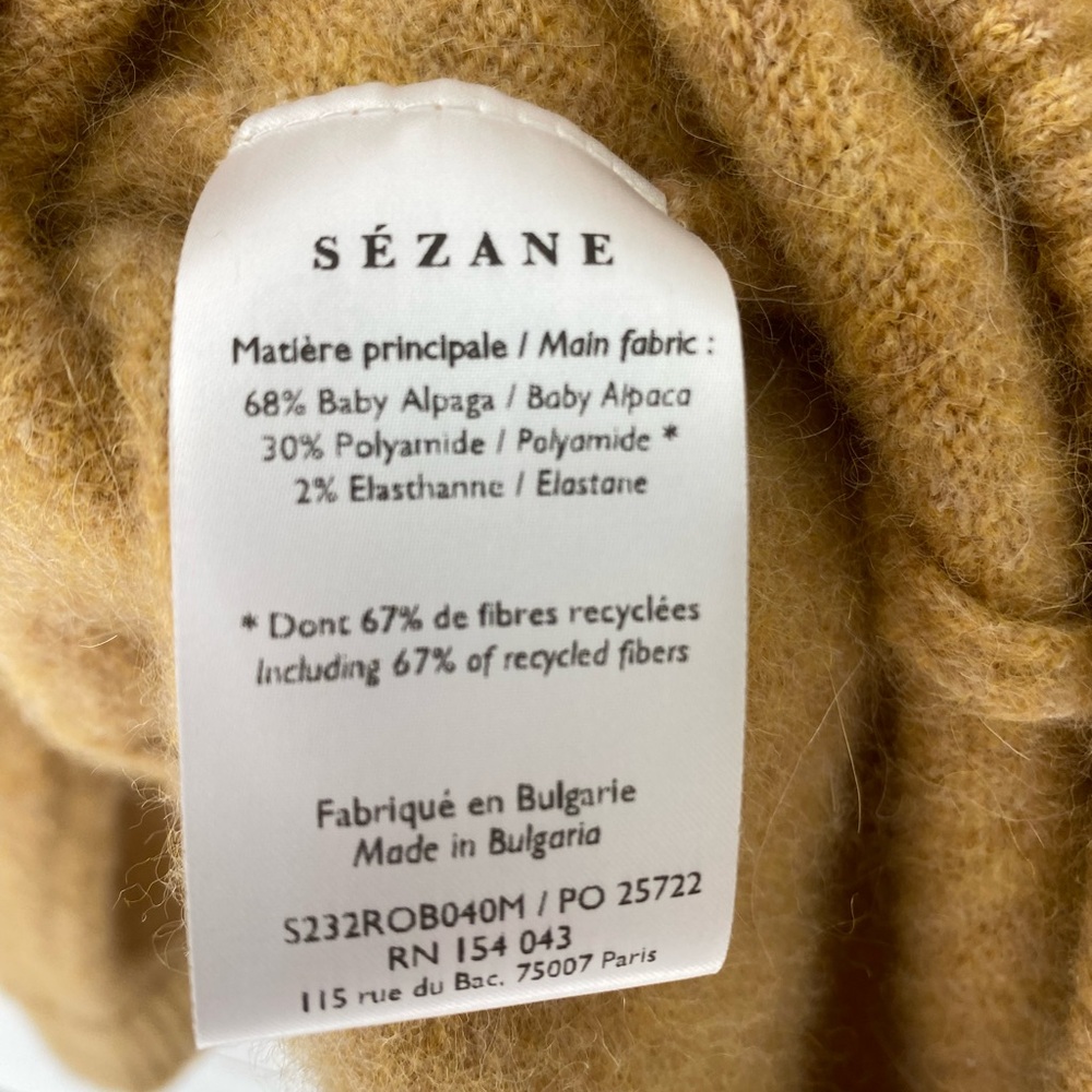 Sézane Long Sleeve Dress in Mustard - Picture 4 of 4